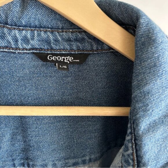 Vintage Oversized Denim Jacket Cotton - Picture 7 of 11